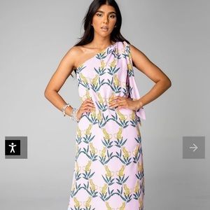 Buddy Love Goddess One Shoulder Maxi dress in Jungle Cat